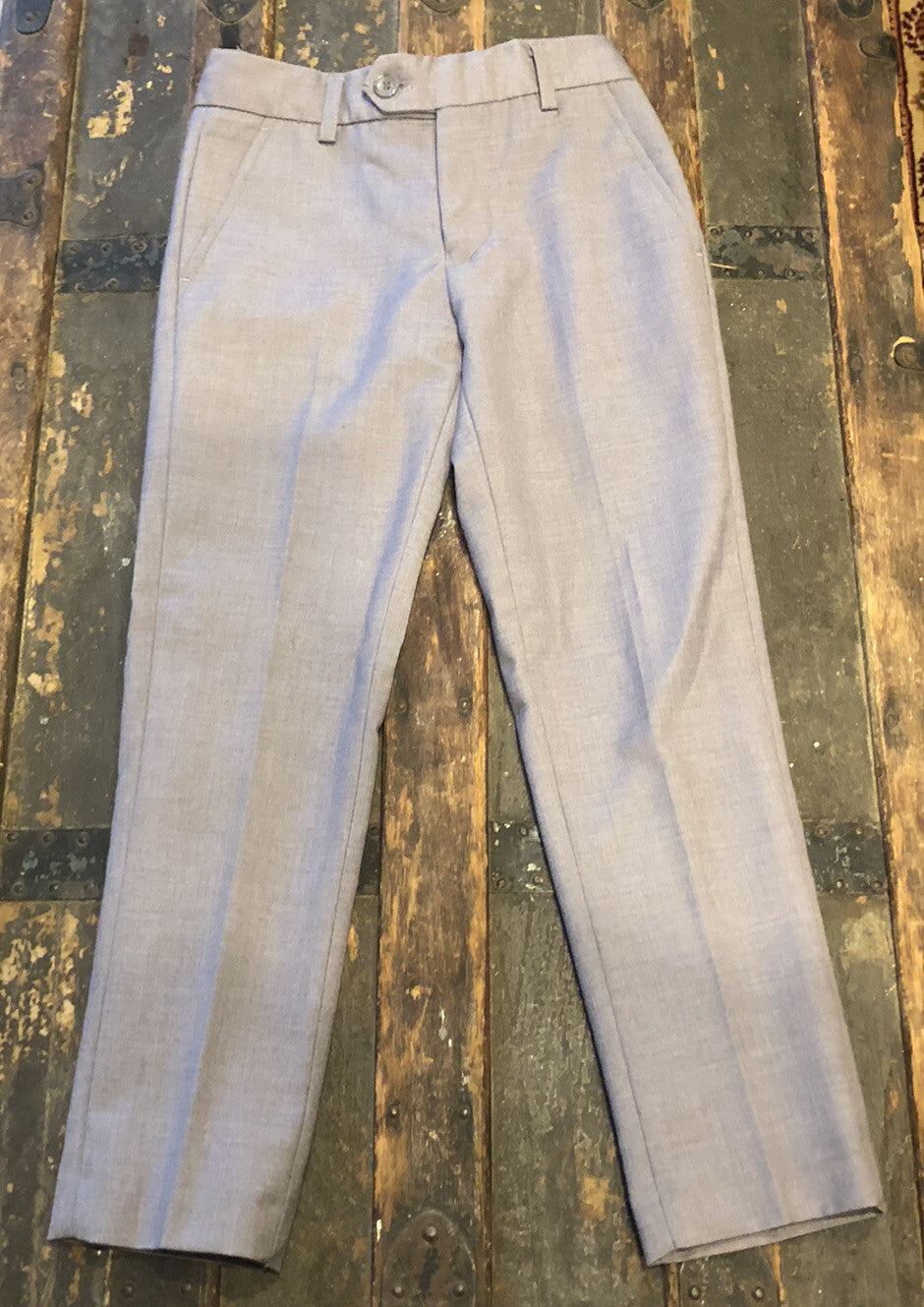 Designer Issac Mizrahi Boys Polyester Wool Blend Gray Size 6 2 Piece Suit