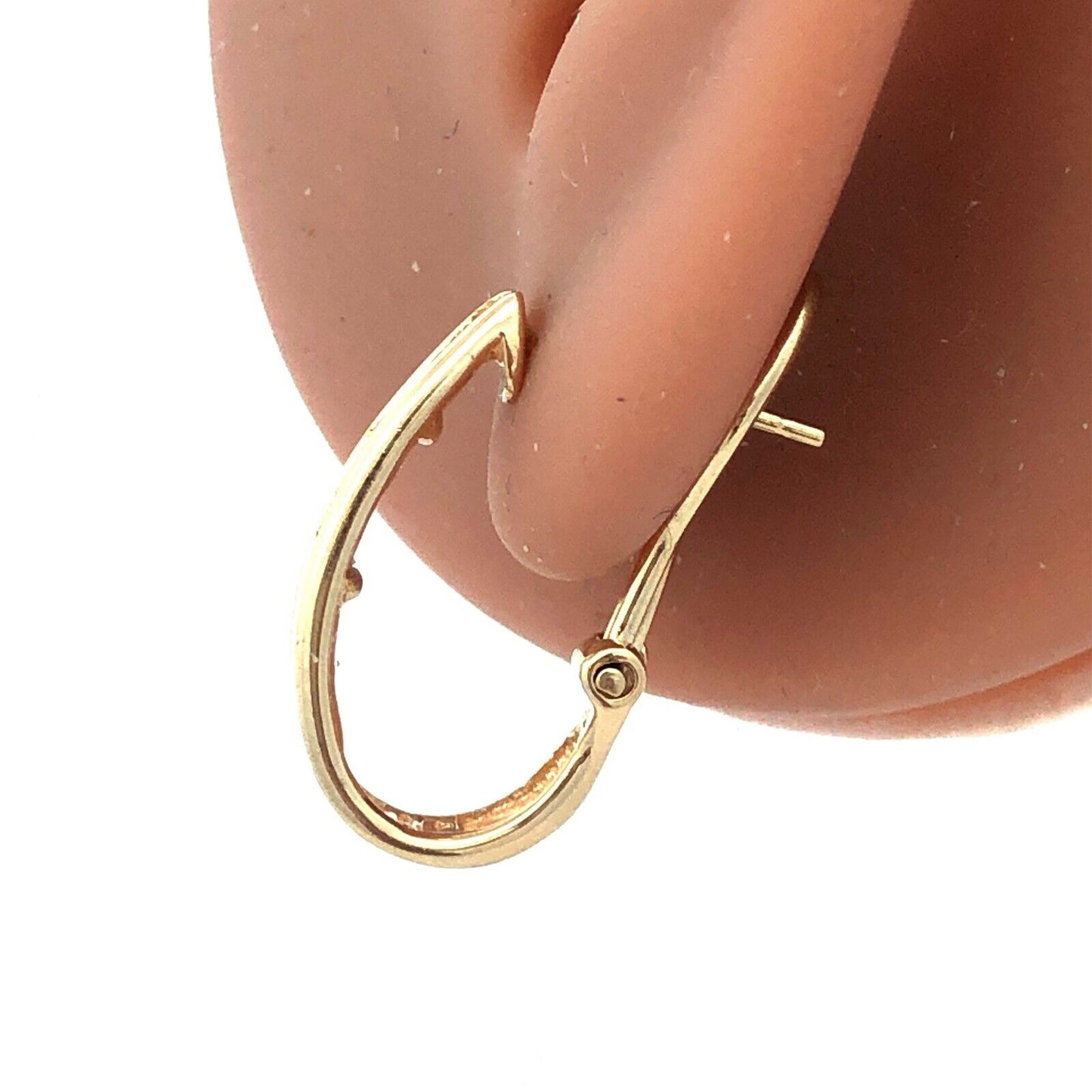 Designer 14K Yellow Gold Channel-Set Round Baguette Diamond Hoop Earrings