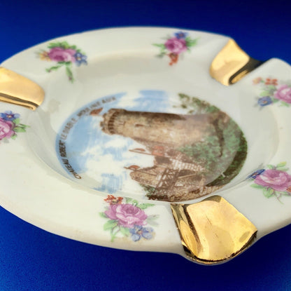 Vintage Limoges France Chateau Robert Le Diable Mouline Aux Souvenir Ashtray