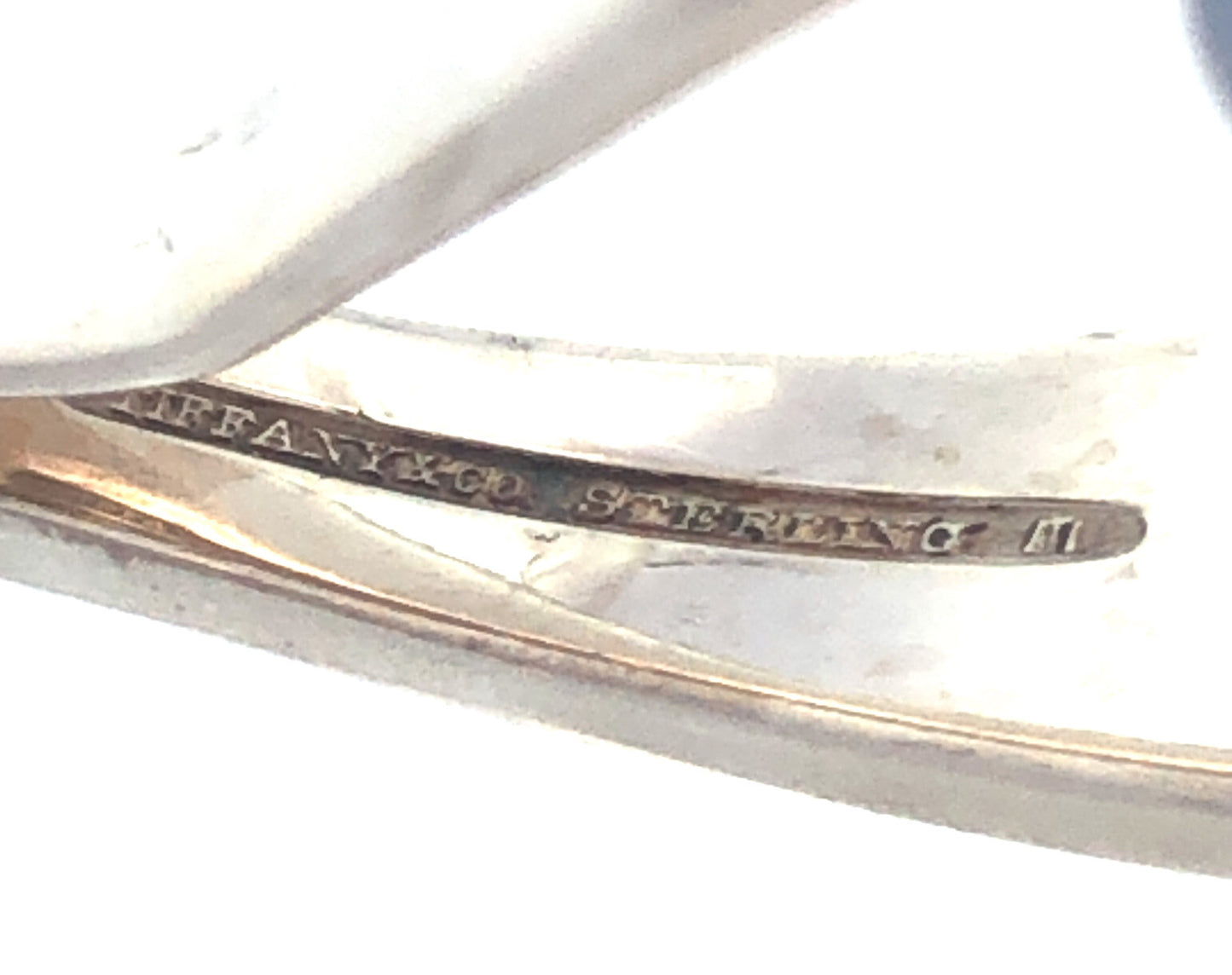 Designer Tiffany & Co. 925 Sterling Silver Curved Handle Baby Fork