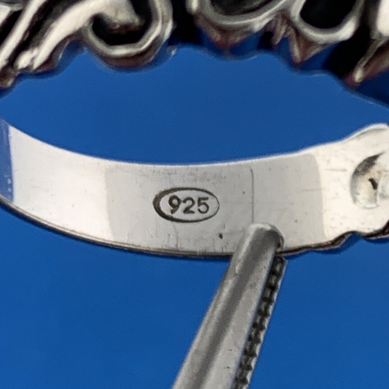 Designer 925 Sterling Silver White Amethyst Solitaire Floral Scroll Ring