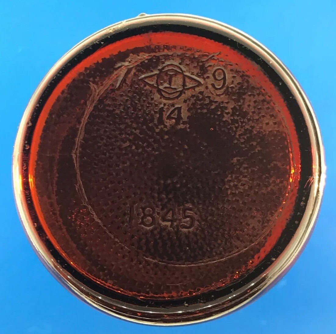 1939 Owens Illinois Glass 500 Mils Apothecary Bottle Amber Brown Alton IL 