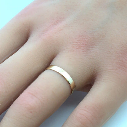Designer CATBIRD 14K Yellow Gold Polished Flat Wedding Anniversary Band Ring