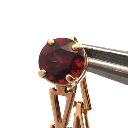 Gorgeous 14k Yellow Gold Multi-Gemstone Mother's Triangle Link Bracelet