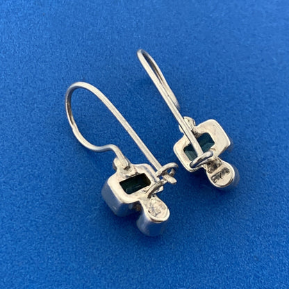 Sterling Silver Peridot Pearl Accented August Occasion Dangle Earrings