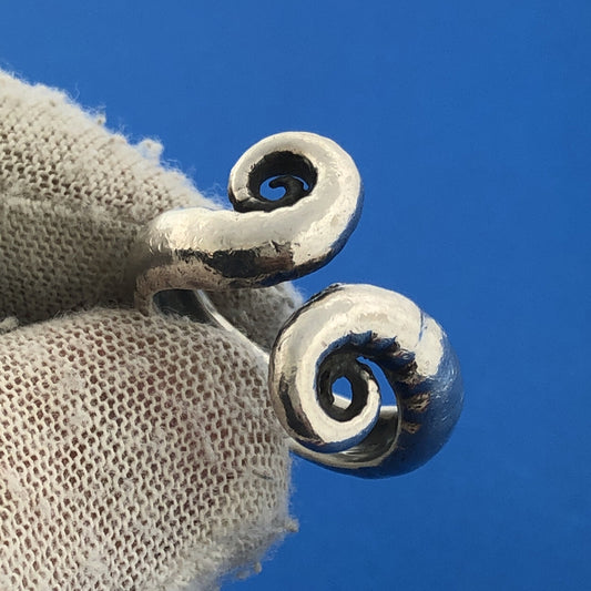 Mignon Faget 925 Sterling Silver Sea Collection Spiral Shell Ring