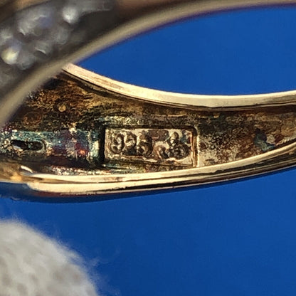 Designer Sterling Silver 925 Vermeil Lemon Cubic Zirconia Statement Size 9 Ring