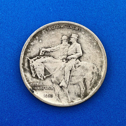 1925 P Stone Mountain Commemorative .900 Silver Half Dollar XF Rare Coin