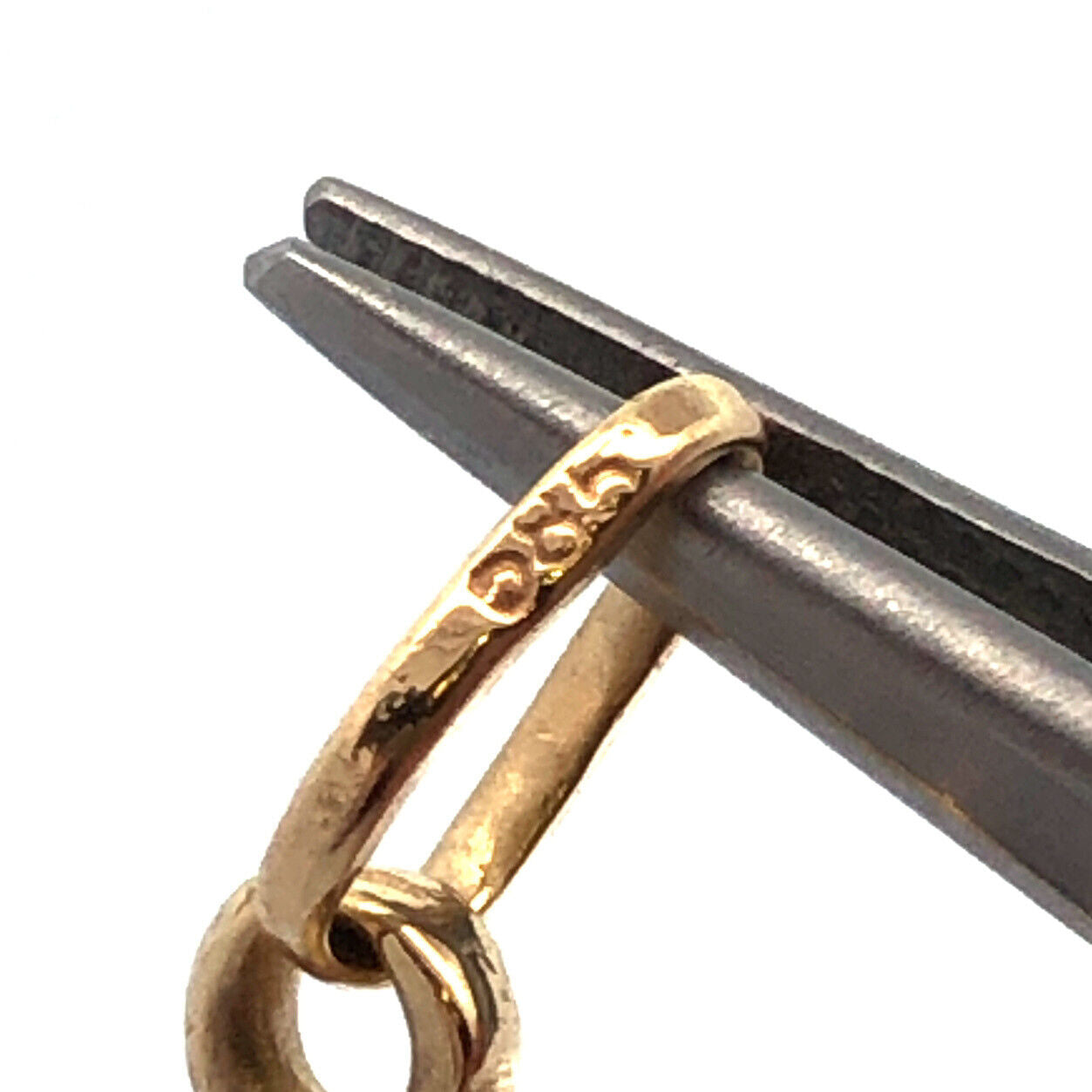 14K Yellow Gold Italian Horn Good Luck Symbol Charm Pendant