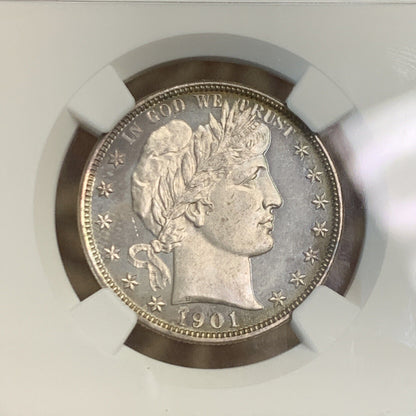 1901 P Proof Silver Barber Half Dollar $.50 NGC PF64