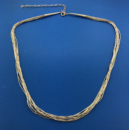 Carolyn Pollack Relios Sterling Silver 925 Liquid Silver Ten Strand Necklace