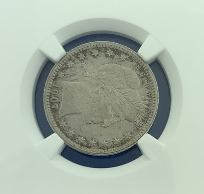 1907 O New Orleans 25c Barber Quarter 90% Silver Au Details NGC Cleaned Coin