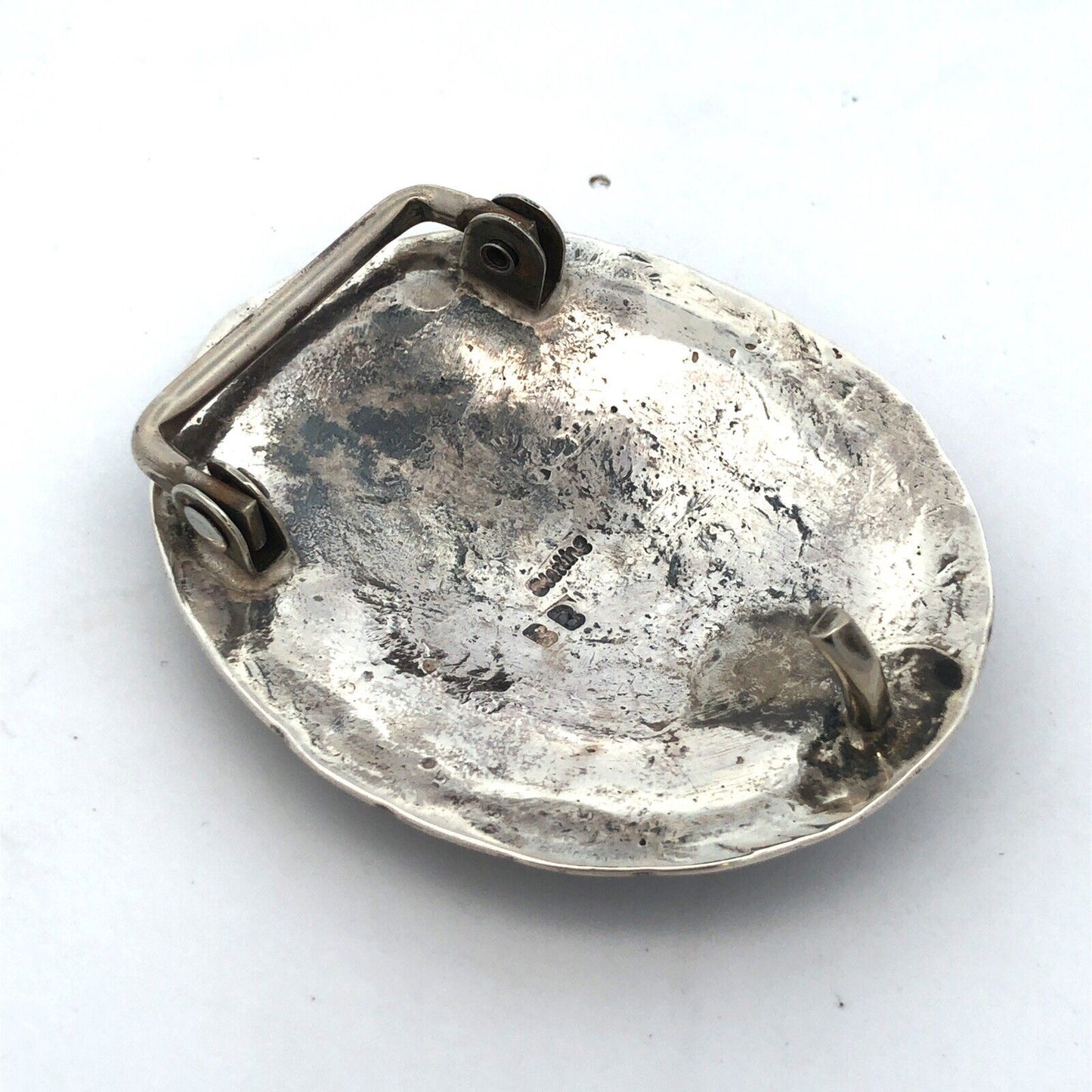 Vintage Native American BB Bernice Bonney 925 Sterling Silver Concho Belt Buckle