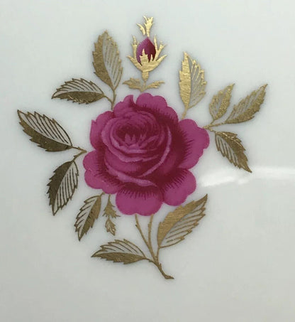Lenox China Rhodora Pattern Rose Design Gold Linen 10-3/8" Dinner Plate