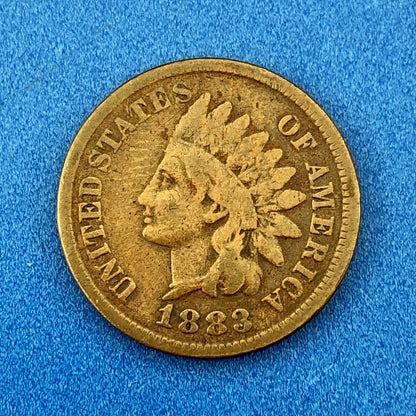 1883 Indian Head One Cent Penny Type 3 Bronze Better Key Philadelphia Coin