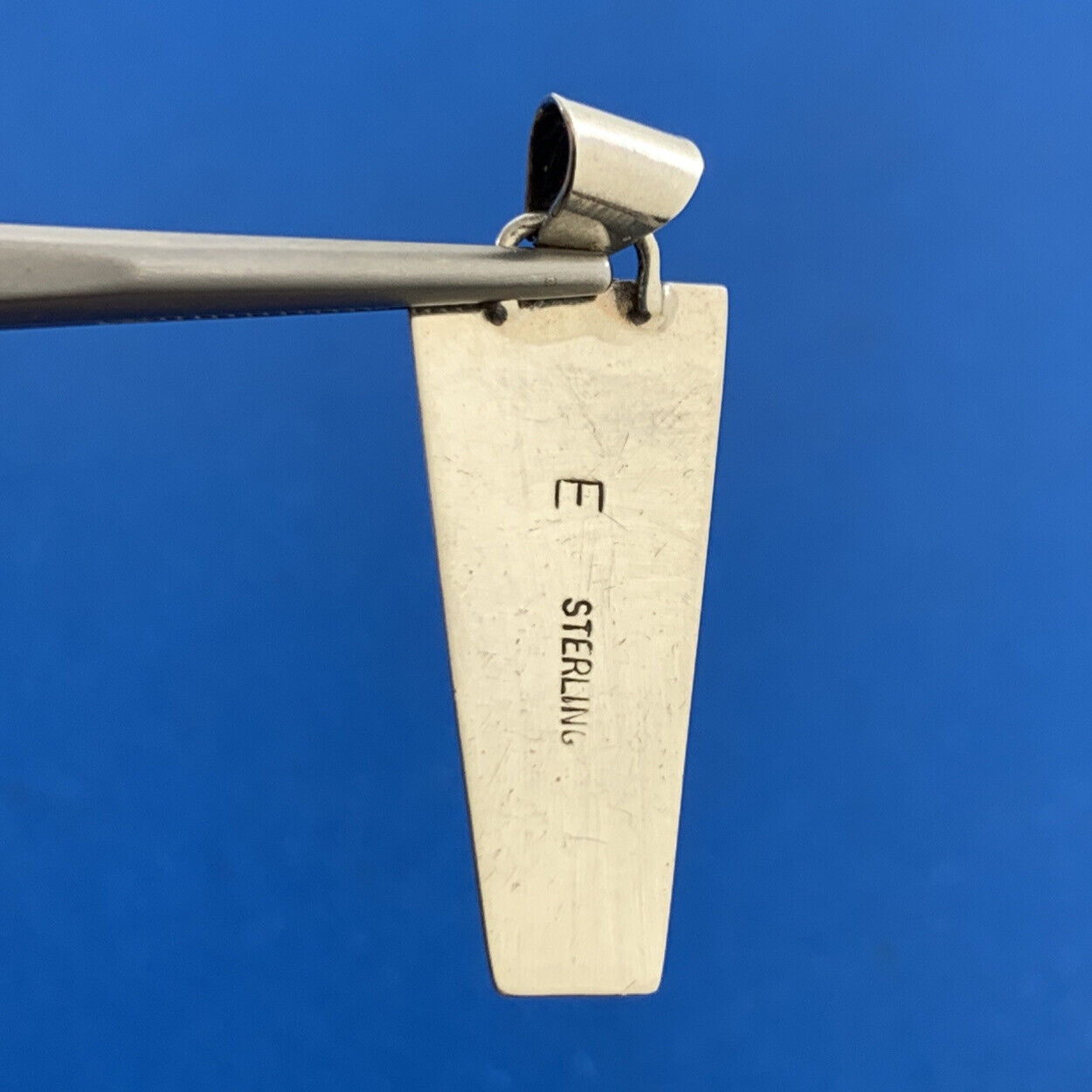 Randall Enclito 925 Sterling Silver Opal & Lapis Lazuli Inlay Trapezoid Pendant