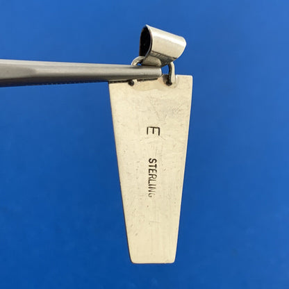 Randall Enclito 925 Sterling Silver Opal & Lapis Lazuli Inlay Trapezoid Pendant