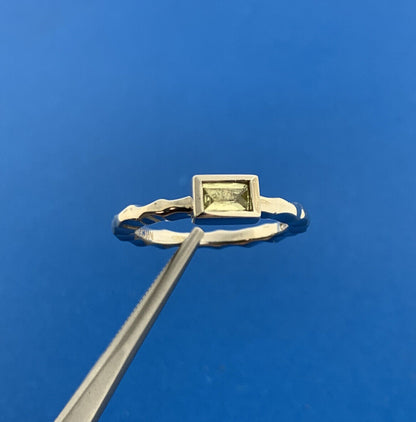 Designer Michael Dawkins Sterling Silver 925 Peridot Stackable Band Ring