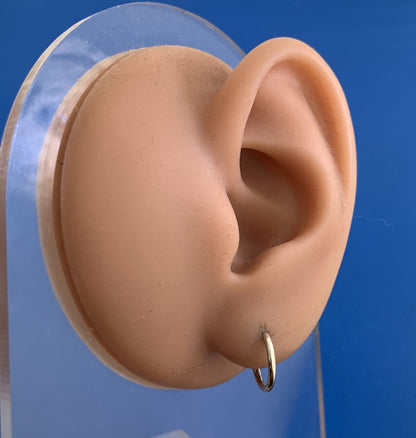 Sterling Silver 925 Tiny Petite Huggy Hoop Earrings