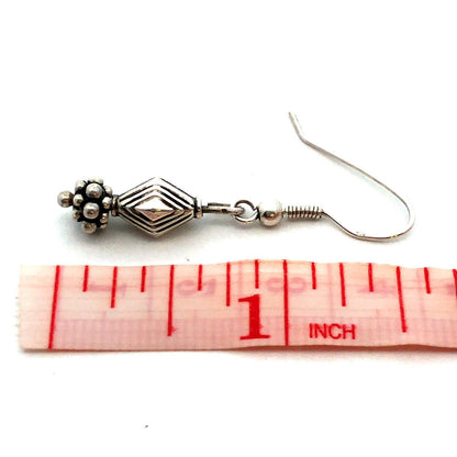 925 Sterling Silver Assymetrical Statement Drop Dangle Earrings