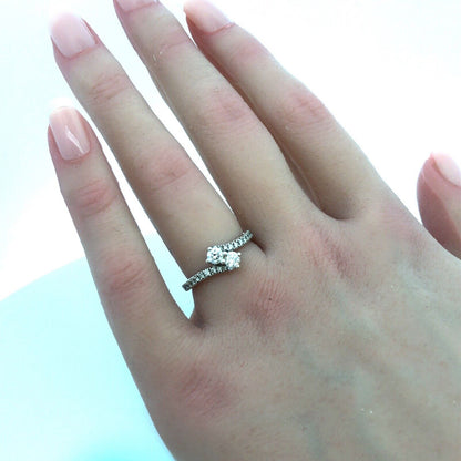 Zales 14K White Gold Ever Us Diamond Duo Bypass Engagement Promise Bridal Ring