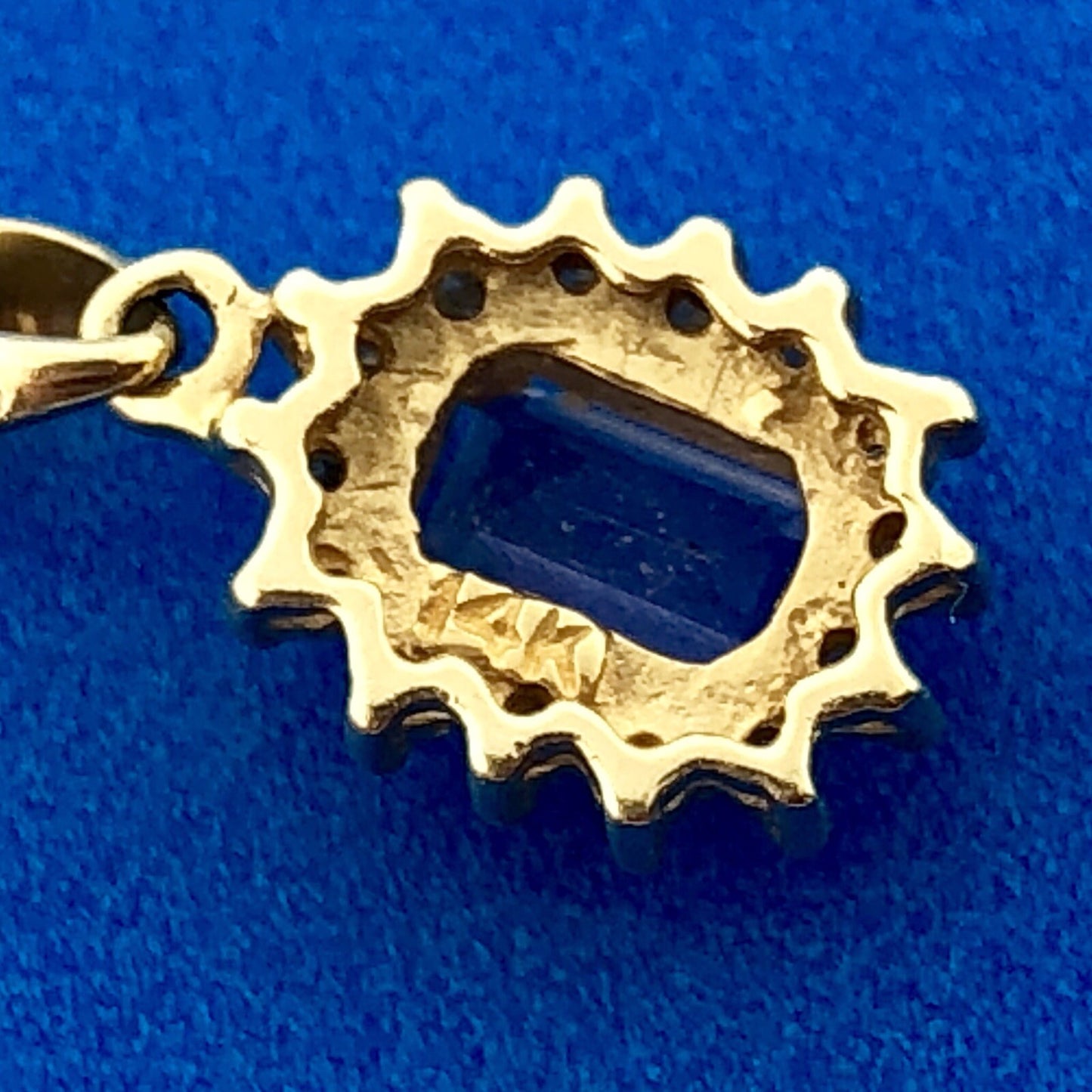 14K Yellow Gold Purple Tanzanite Diamond Charm Pendant