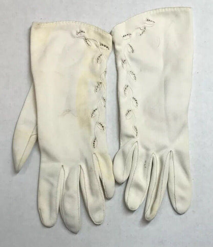 Vintage 11 Item Lot 6 Pair Tea Evening Wedding Party Gloves 4 Bold Scarves