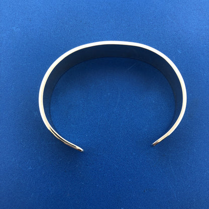 Navajo Designer Carolyn Pollack Sterling Silver 925 14K Gold Open Cuff Bracelet