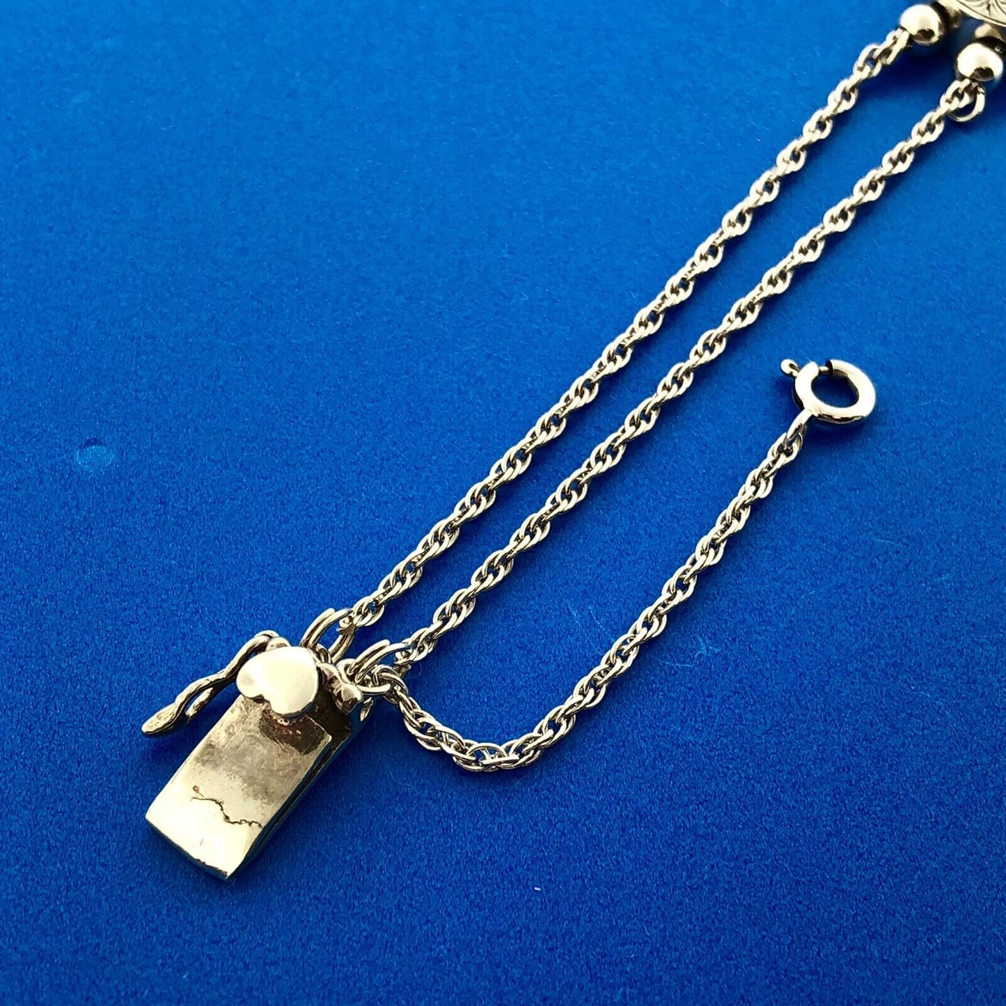 Designer Shavarsh K 925 Sterling Silver Garnet Gothic Scroll Slide Bracelet