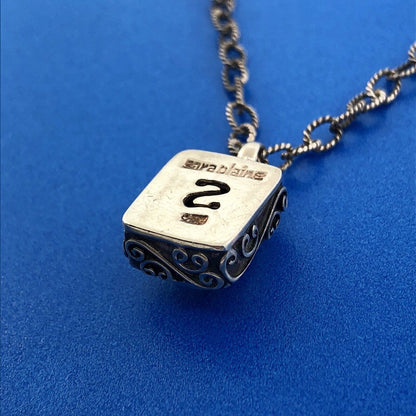 Sara Blaine Sterling Silver 925 Signature Lace Green Amethyst Designer Necklace