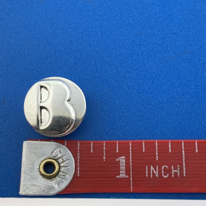 Stunning Sterling Silver 925 Alphabet Initial Letter B Circle Slide Pendant