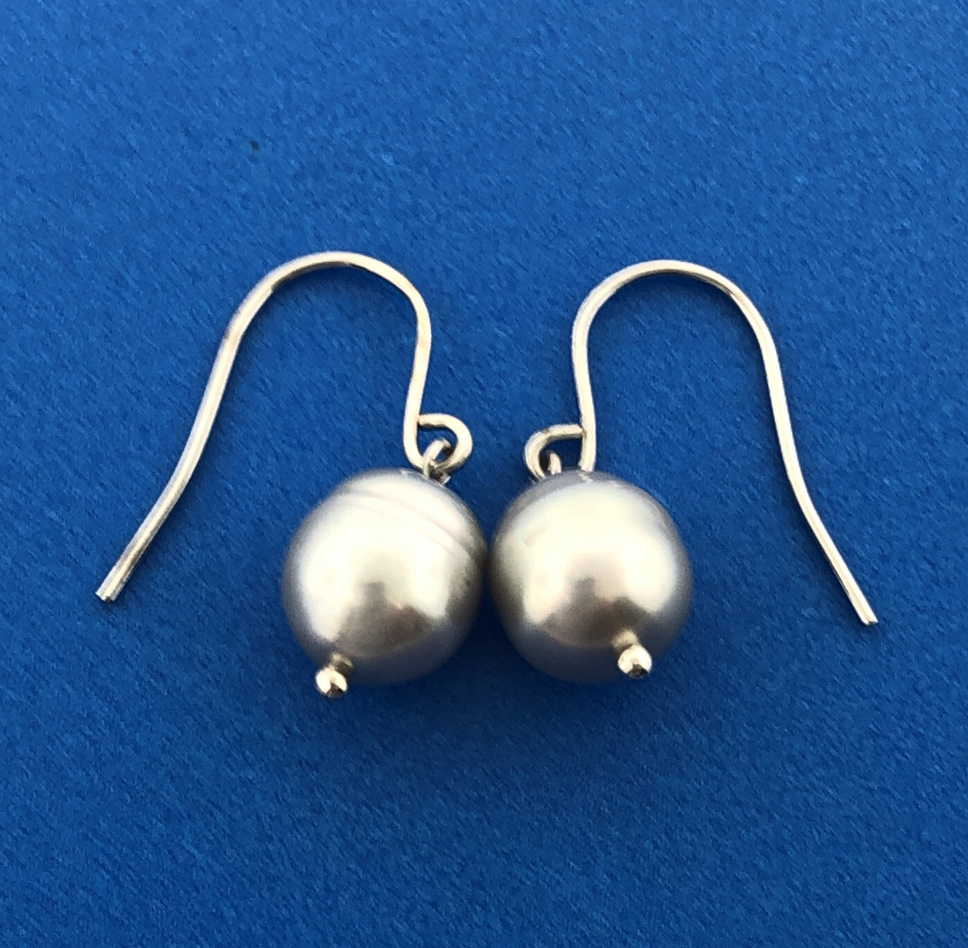 Designer Honora Sterling Silver 925 Freshwater Gray Pearl Dangle Hook Earrings