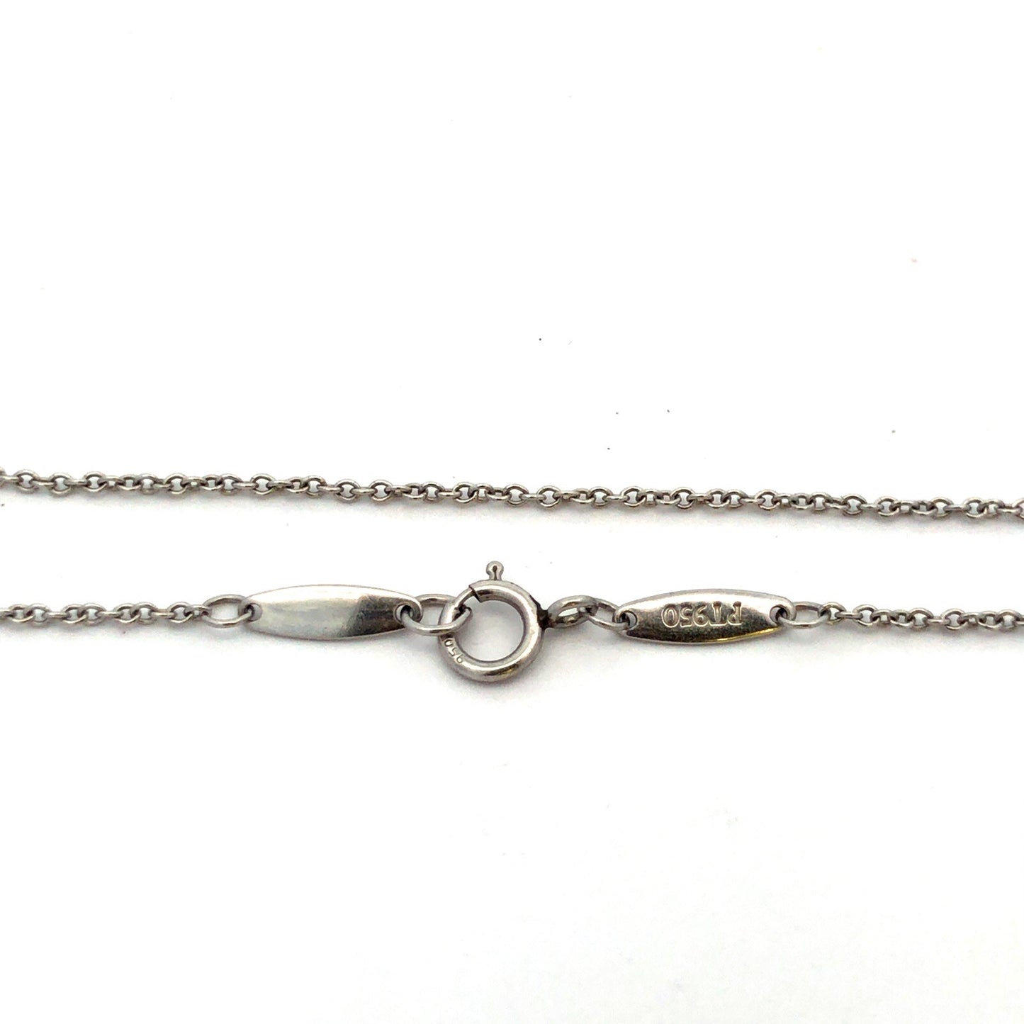 Designer Tiffany & Co. Perretti 950 PT Platinum Round Diamond Solitaire Necklace
