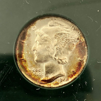 1944 P United States 90% Silver Mercury Dime Date Scarce Philadelphia Coin BU