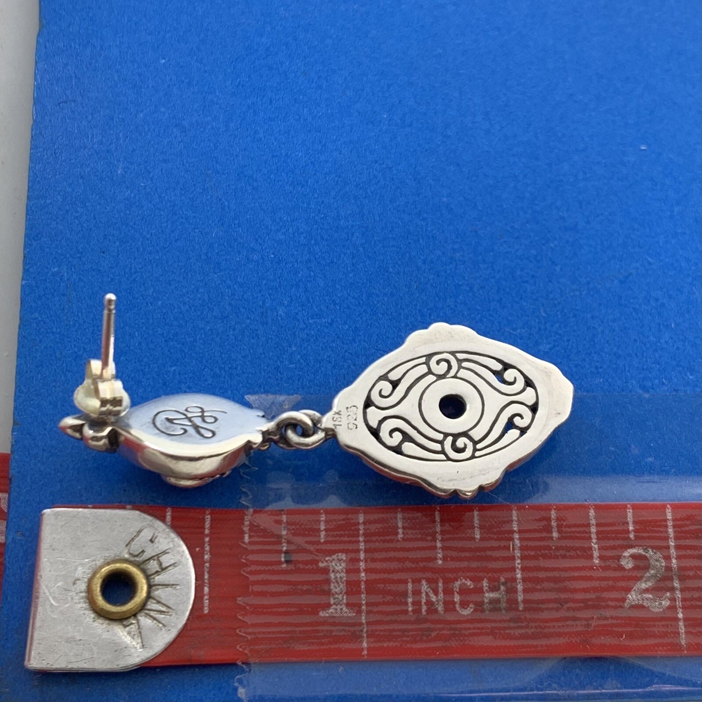 Designer 925 Sterling Silver 18K Yellow Gold Amethyst Drop Dangle Stud Earrings