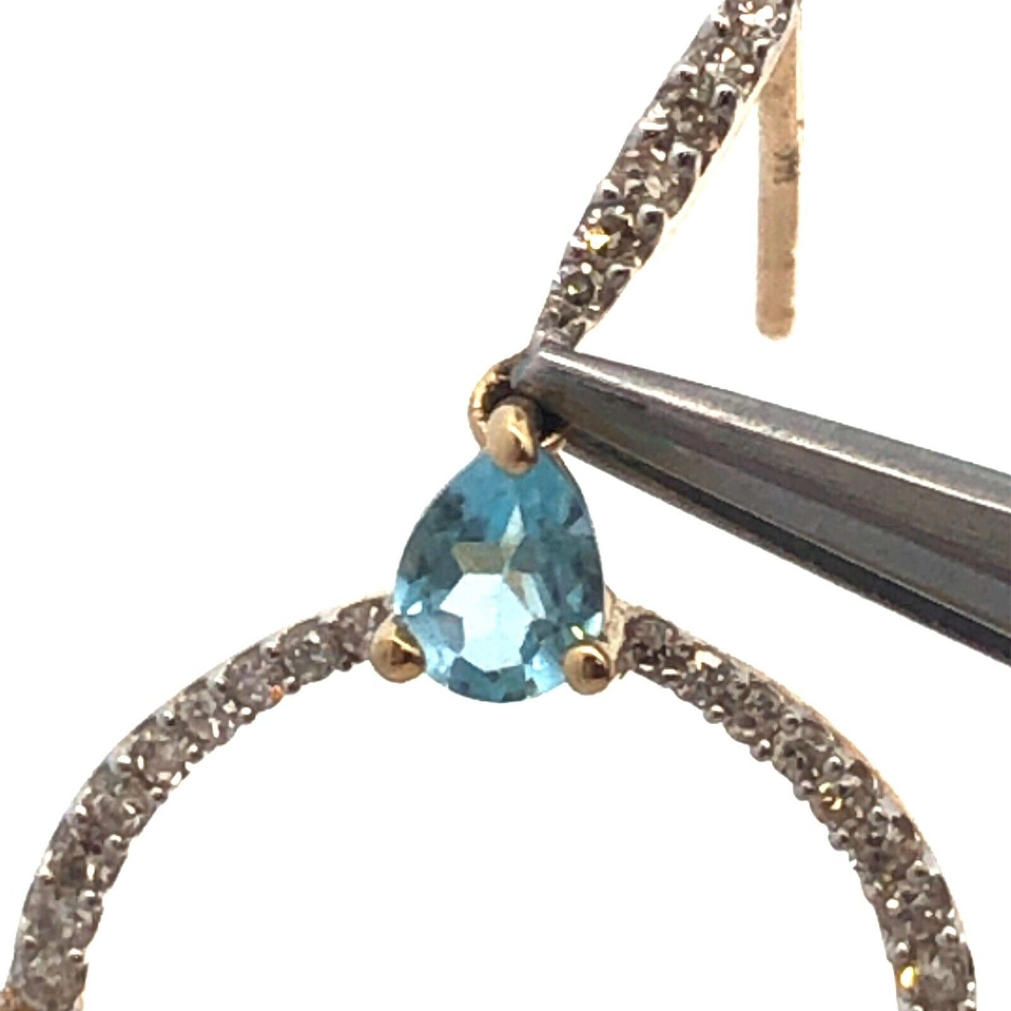 Designer 14K Yellow Gold Diamond Multi Gemstone Statement Dangle Drop Earrings