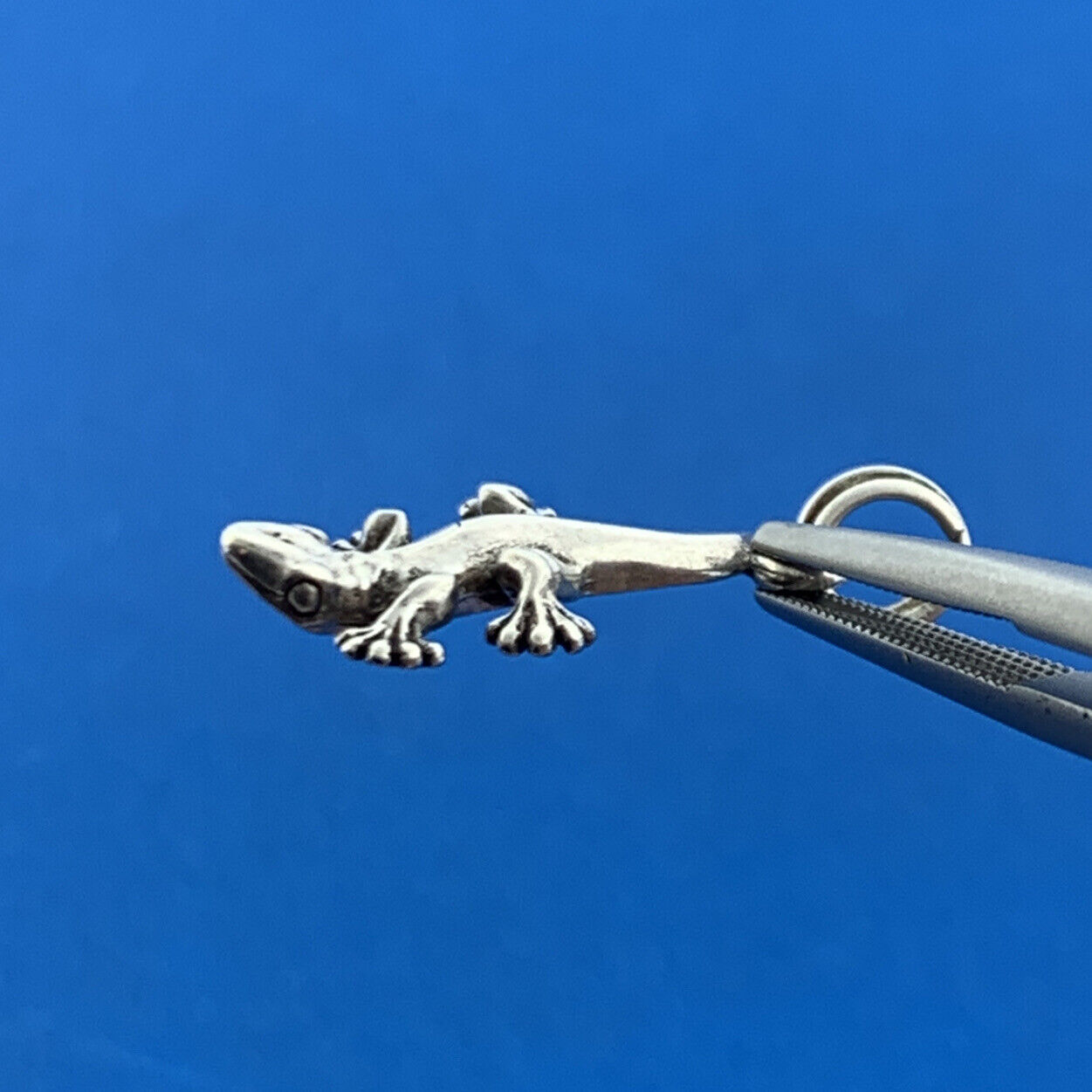 Designer Sterling Silver Lizard Chameleon Gila Monster Bracelet Pendant Charm