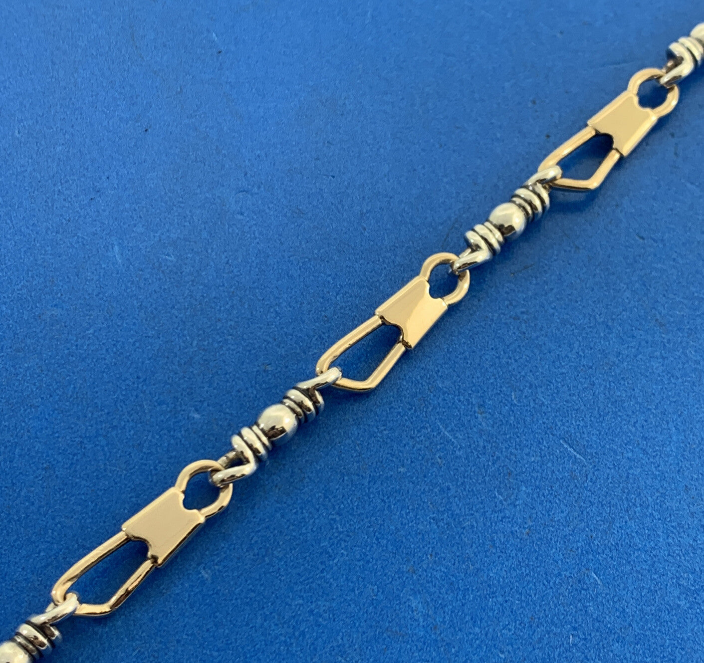 James Avery 925 Sterling Silver 14K Yellow Gold Fishers Of Men Chain Bracelet