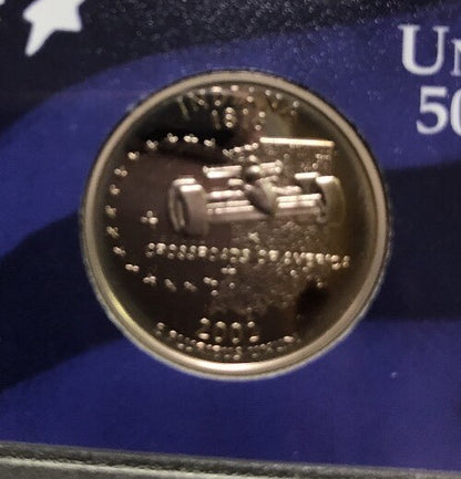 2002 S United States Mint Proof State Quarters 5 Coin Clad Set w/ Box/COA