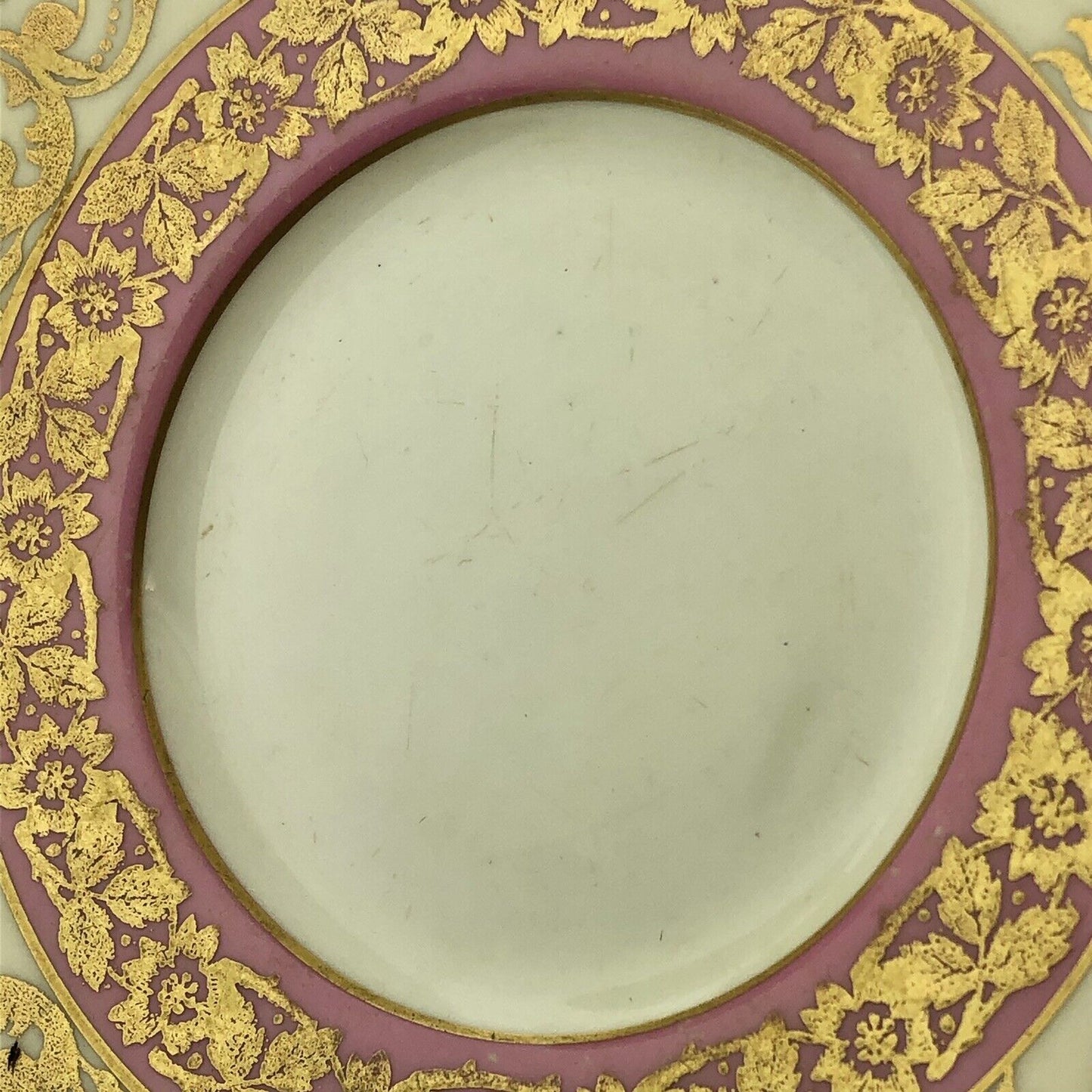 Royal Stafford English Bone China Pink Gold Floral Vine Scroll Tea Cup/Saucer