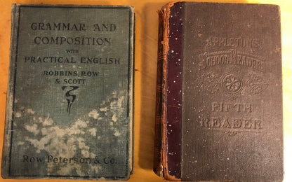 1881-1912 Lot Of Five Antique Classroom Instructional Hard Bound Books