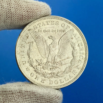 1921 P Morgan Silver Dollar $1 Last Year Issue Philadelphia Mint Coin White BU