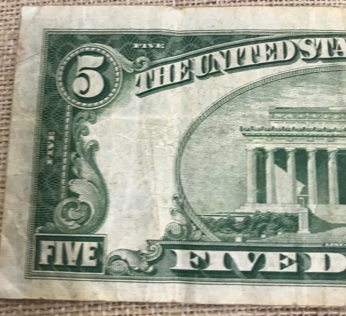 1934 C $5 United States Silver Certificate Julian/Snyder Fr. 1653