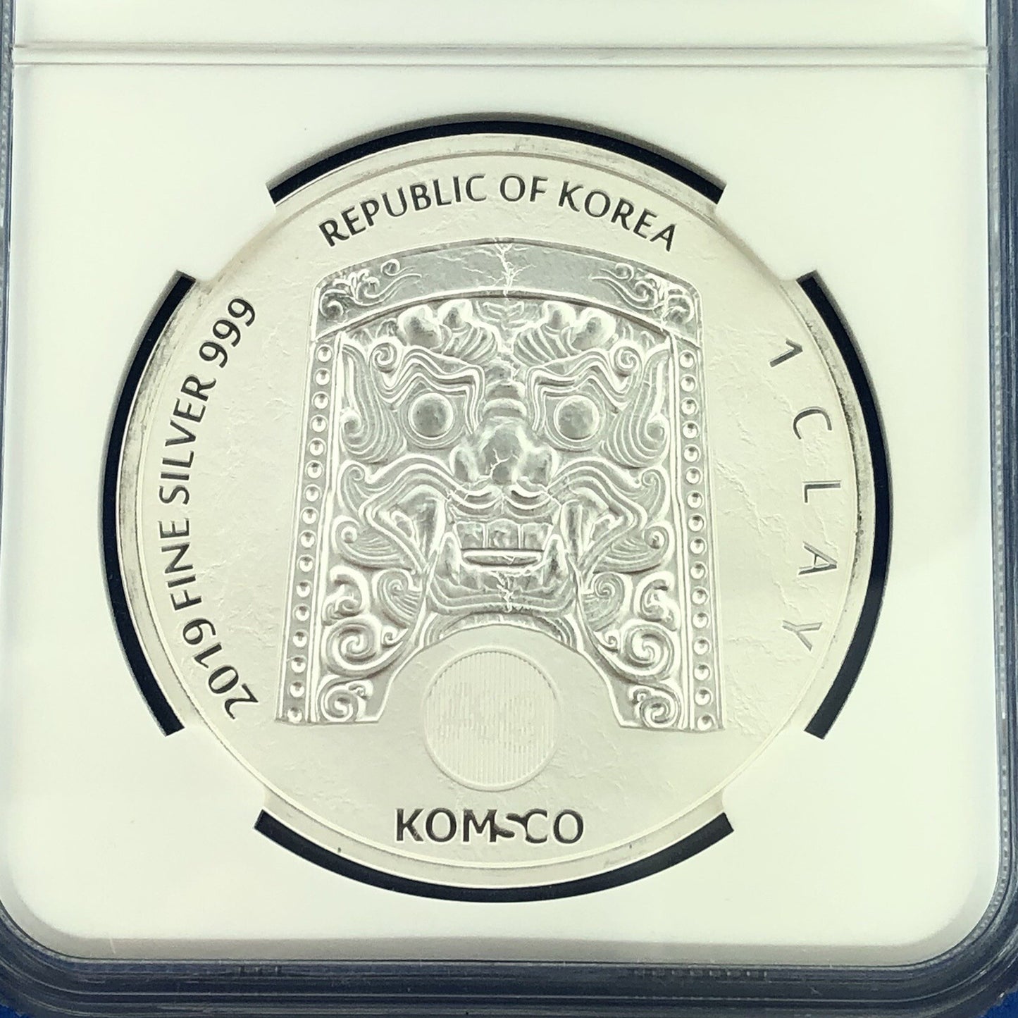 2019 NGC MS69 South Korea Chiwoo Cheonwang 1 Clay .999 Fine Silver Medal
