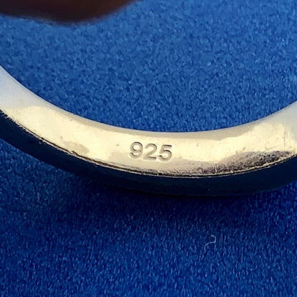 Authentic Modern Sterling Silver Fossil Ring - Size 7.75