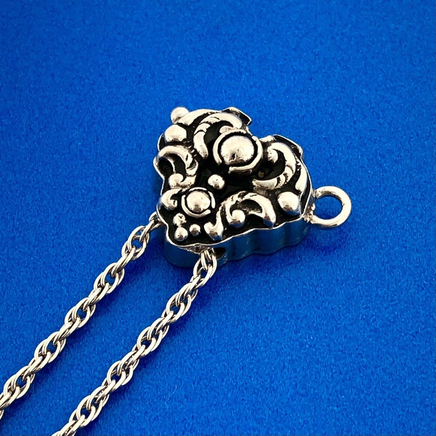 Designer Shavarsh K 925 Sterling Silver Garnet Gothic Scroll Slide Bracelet