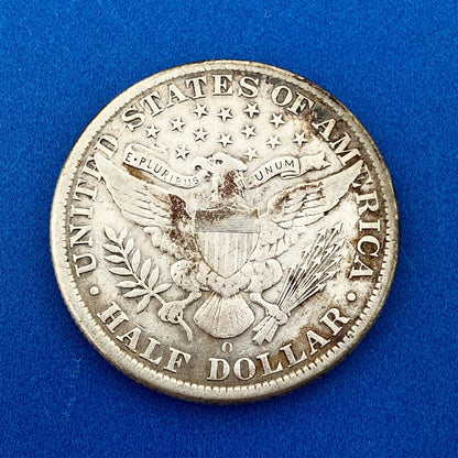 1907 O Silver Barber Half Dollar Better Key Date New Orleans Coin Rare Scarce