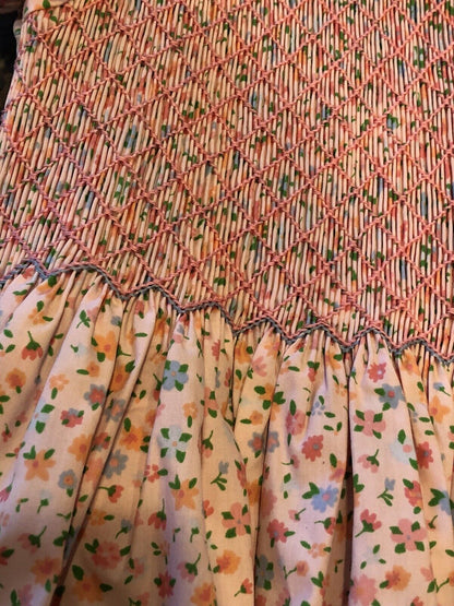 The Beaufort Bonnet Company Girls Size 7 Pink Floral Ruched Dress