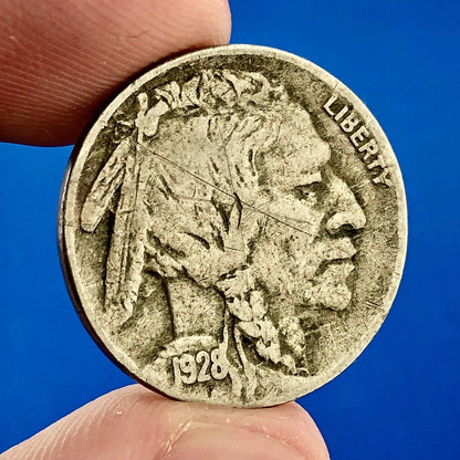1928 S Indian Head Buffalo Nickel Better Key Scarce San Francisco Mint Coin