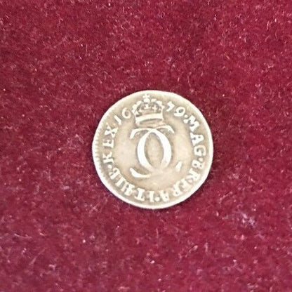 1679 Great Britain Silver 3 Pence Charles II Maundy Threepence
